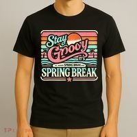 Spring Break Stay Groovy Retro T-Shirt thumb 3