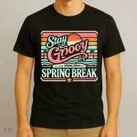 Spring Break Stay Groovy Retro T-Shirt thumb 3