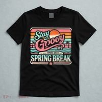 Spring Break Stay Groovy Retro T-Shirt thumb 5