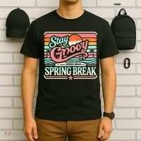 Spring Break Stay Groovy Retro T-Shirt thumb 6