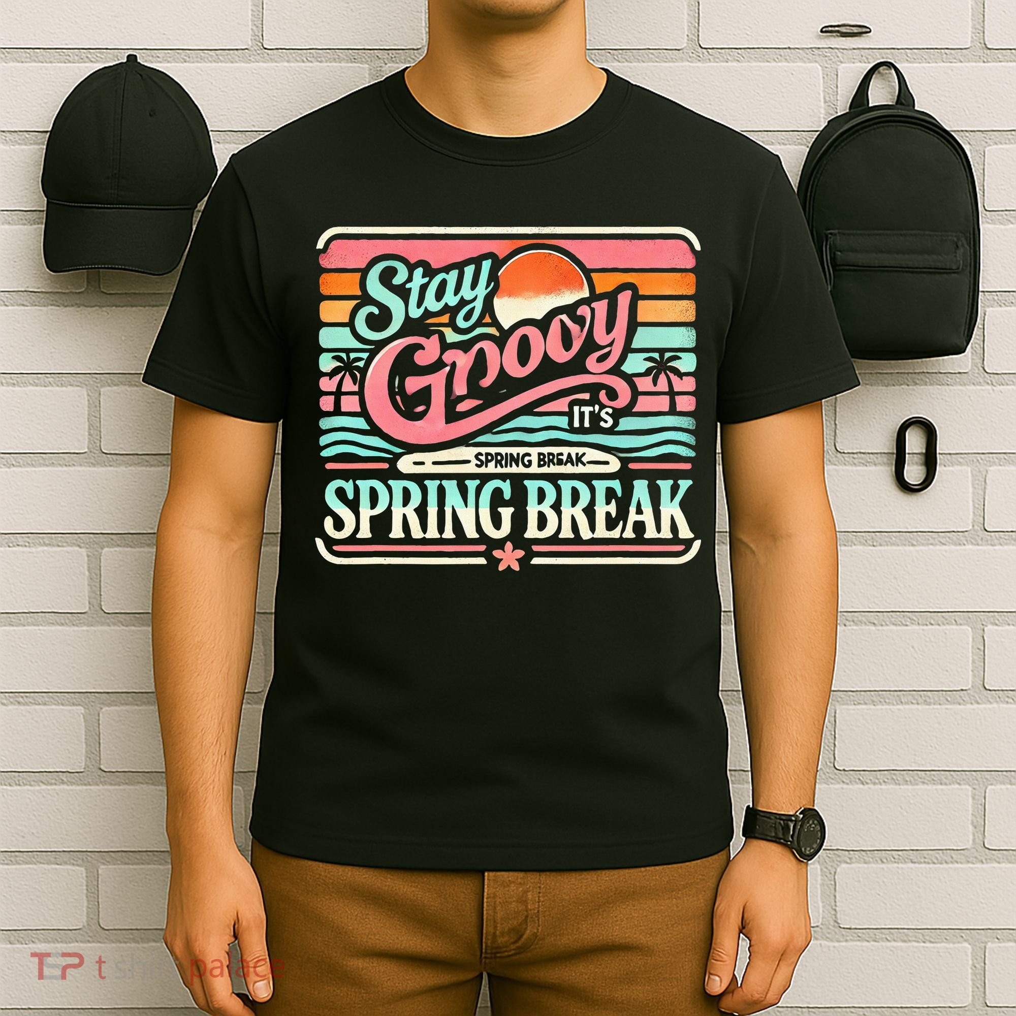 Spring Break Stay Groovy Retro T-Shirt