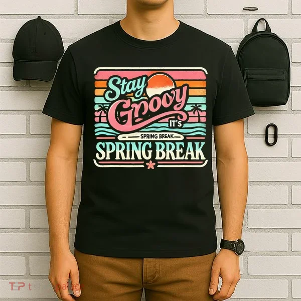 Spring Break Stay Groovy Retro T-Shirt