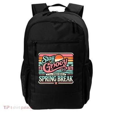 Spring Break Stay Groovy Retro Backpack