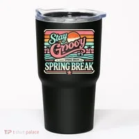 Spring Break Stay Groovy Retro Tumbler thumb 0