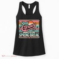 Spring Break Stay Groovy Retro Women's Tank Top thumb 0