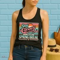 Spring Break Stay Groovy Retro Women's Tank Top thumb 2