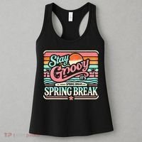 Spring Break Stay Groovy Retro Women's Tank Top thumb 3