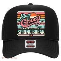Spring Break Stay Groovy Retro Hat thumb 0