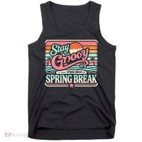 Spring Break Stay Groovy Retro Tank Top thumb 0