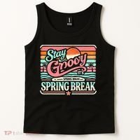 Spring Break Stay Groovy Retro Tank Top thumb 2