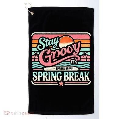 Spring Break Stay Groovy Retro Golf Towel