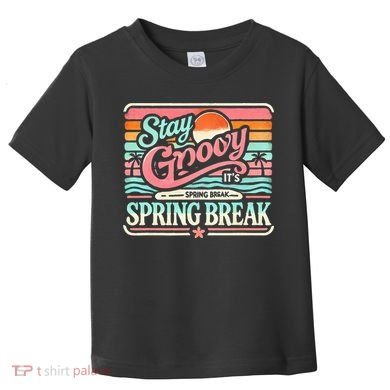 Spring Break Stay Groovy Retro Toddler T-Shirt