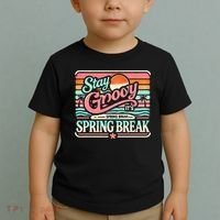 Spring Break Stay Groovy Retro Toddler T-Shirt thumb 2