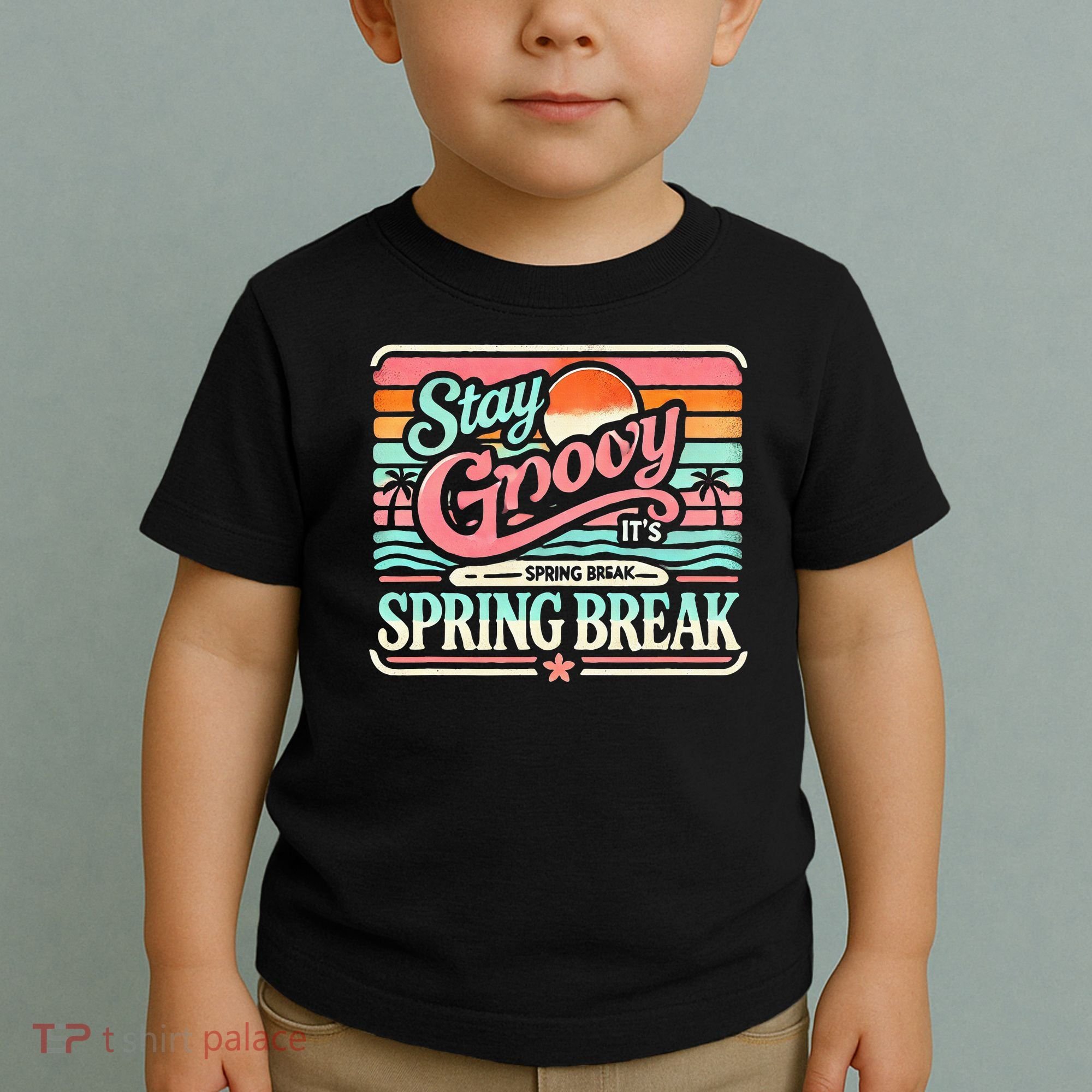 Spring Break Stay Groovy Retro Toddler T-Shirt