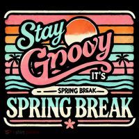 Spring Break Stay Groovy Retro Visor thumb 3