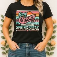 Spring Break Stay Groovy Retro Women's T-Shirt thumb 2
