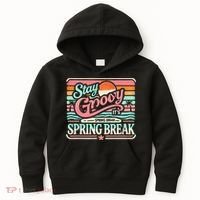 Spring Break Stay Groovy Retro Kids Hoodie thumb 0