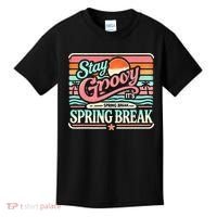 Spring Break Stay Groovy Retro Kids T-Shirt thumb 0