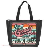 Spring Break Stay Groovy Retro Tote Bag thumb 0