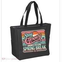 Spring Break Stay Groovy Retro Tote Bag thumb 2