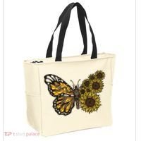 Sunflower Butterfly Tote Bag thumb 2