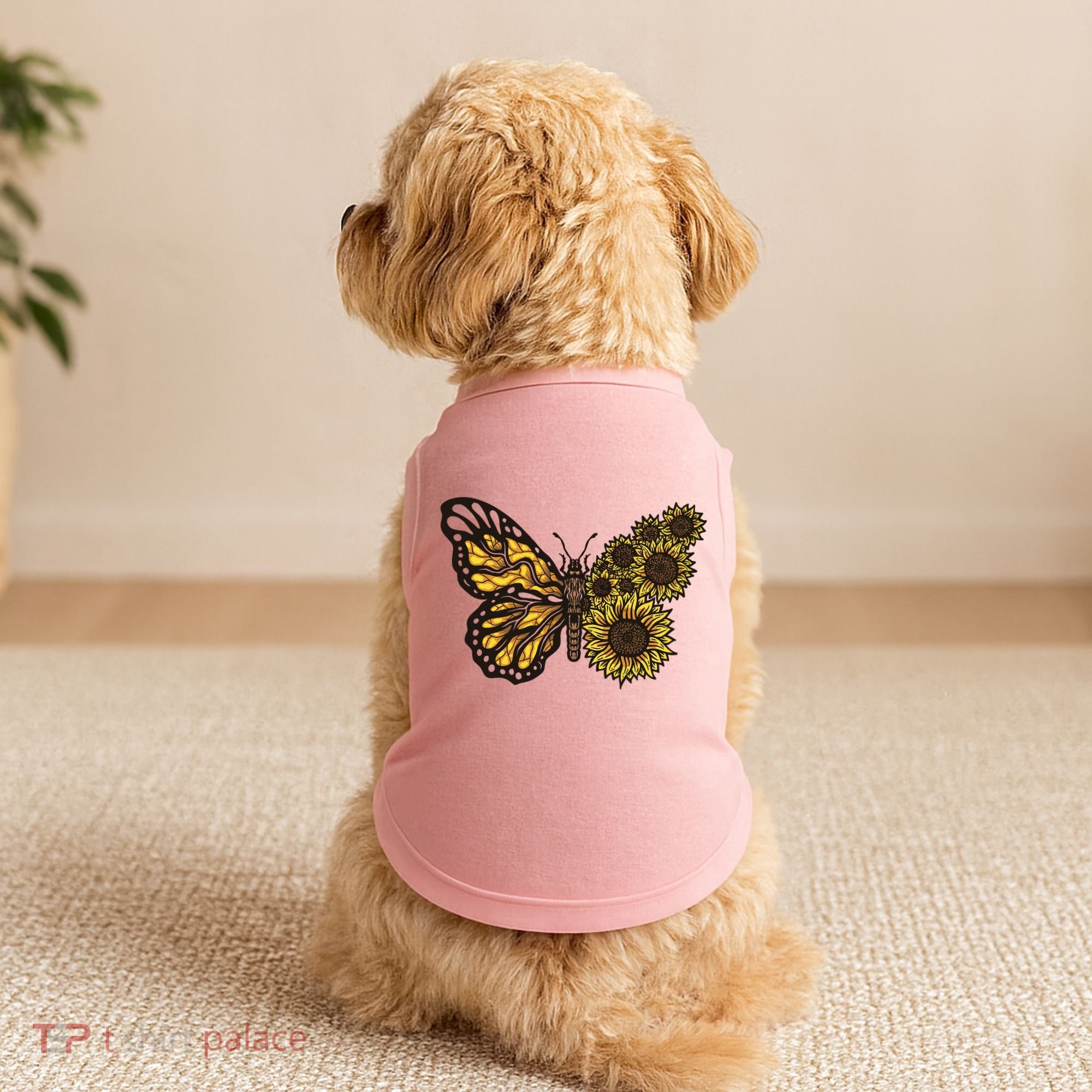 Sunflower Butterfly Doggie Tank