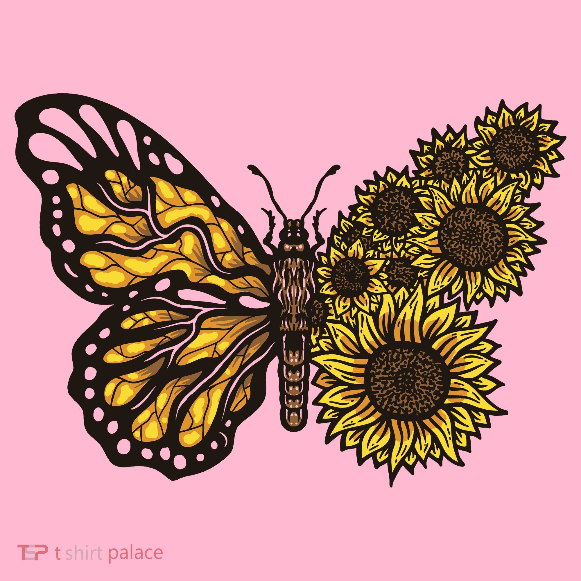 Sunflower Butterfly Doggie Tank