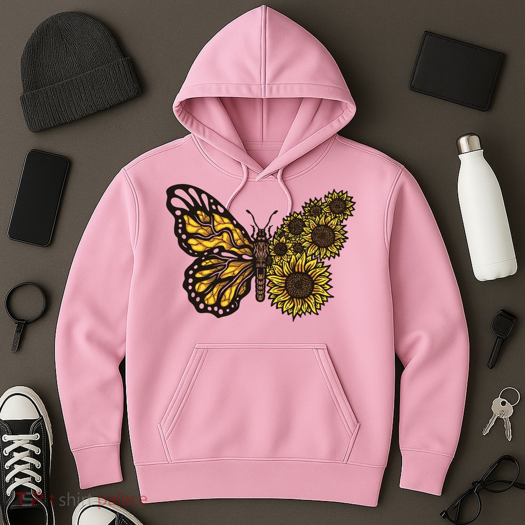 Sunflower Butterfly Hoodie