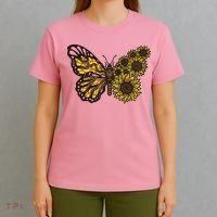 Sunflower Butterfly T-Shirt thumb 4