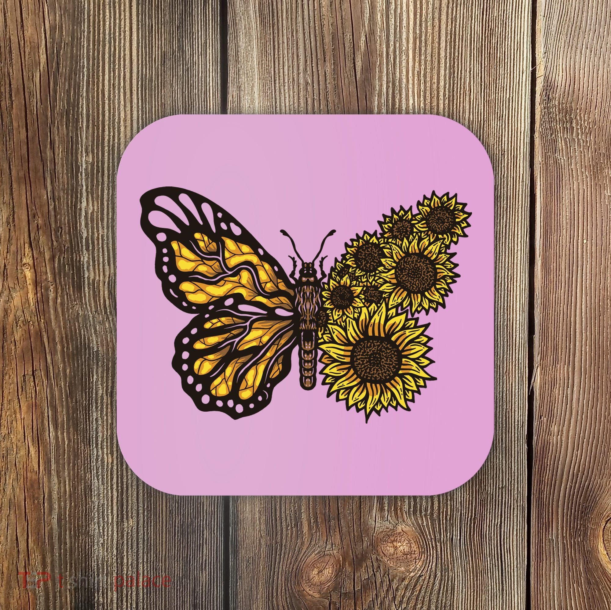 Sunflower Butterfly Coaster