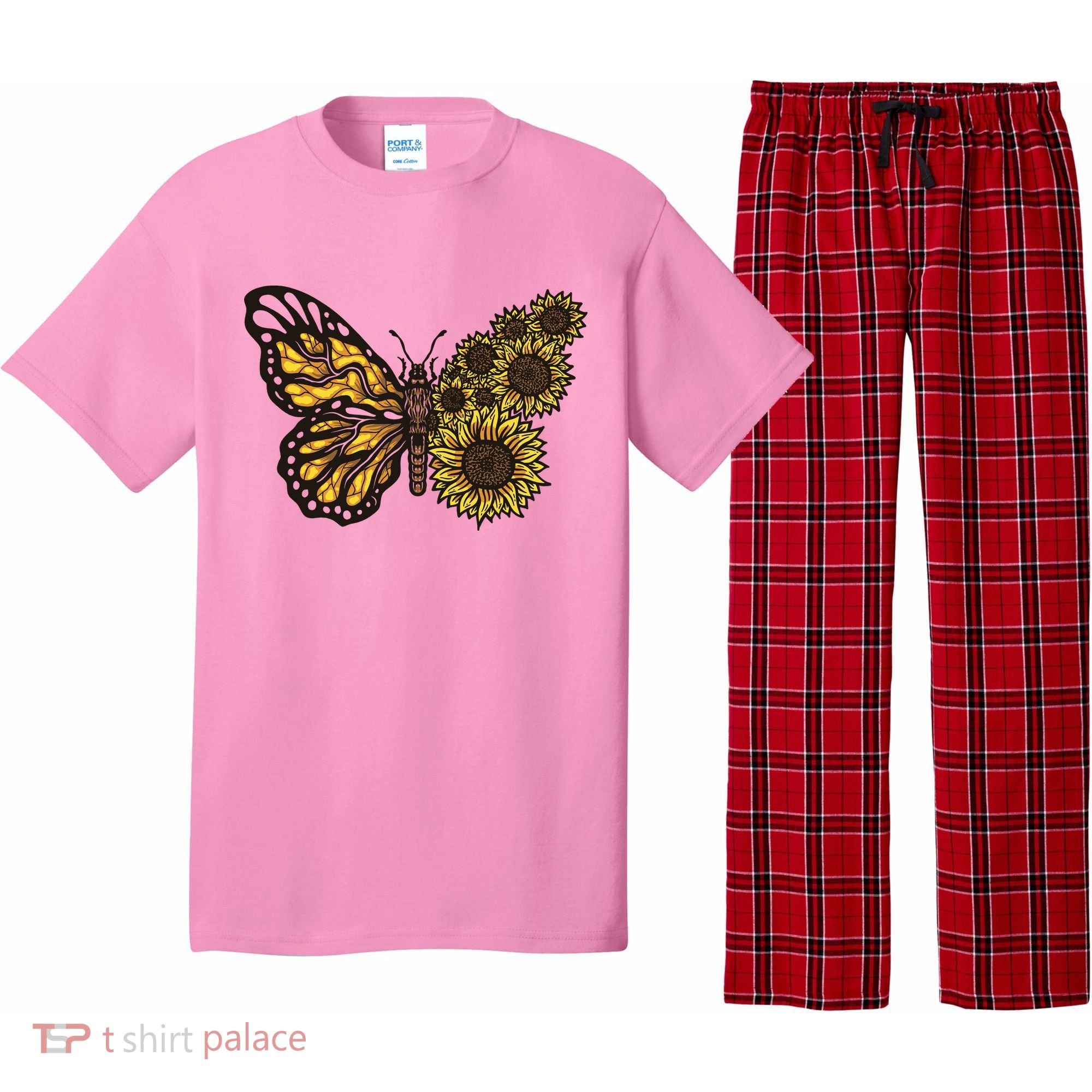 Sunflower Butterfly Pajama Set
