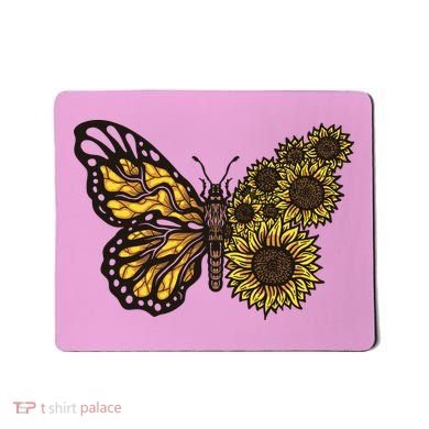Sunflower Butterfly Mousepad