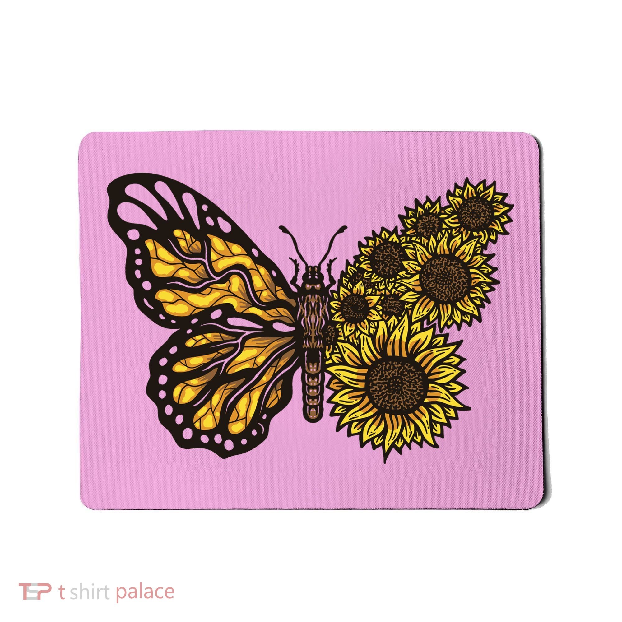 Sunflower Butterfly Mousepad