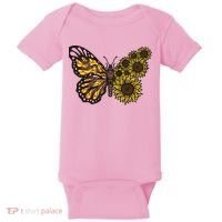 Sunflower Butterfly Baby Bodysuit thumb 0