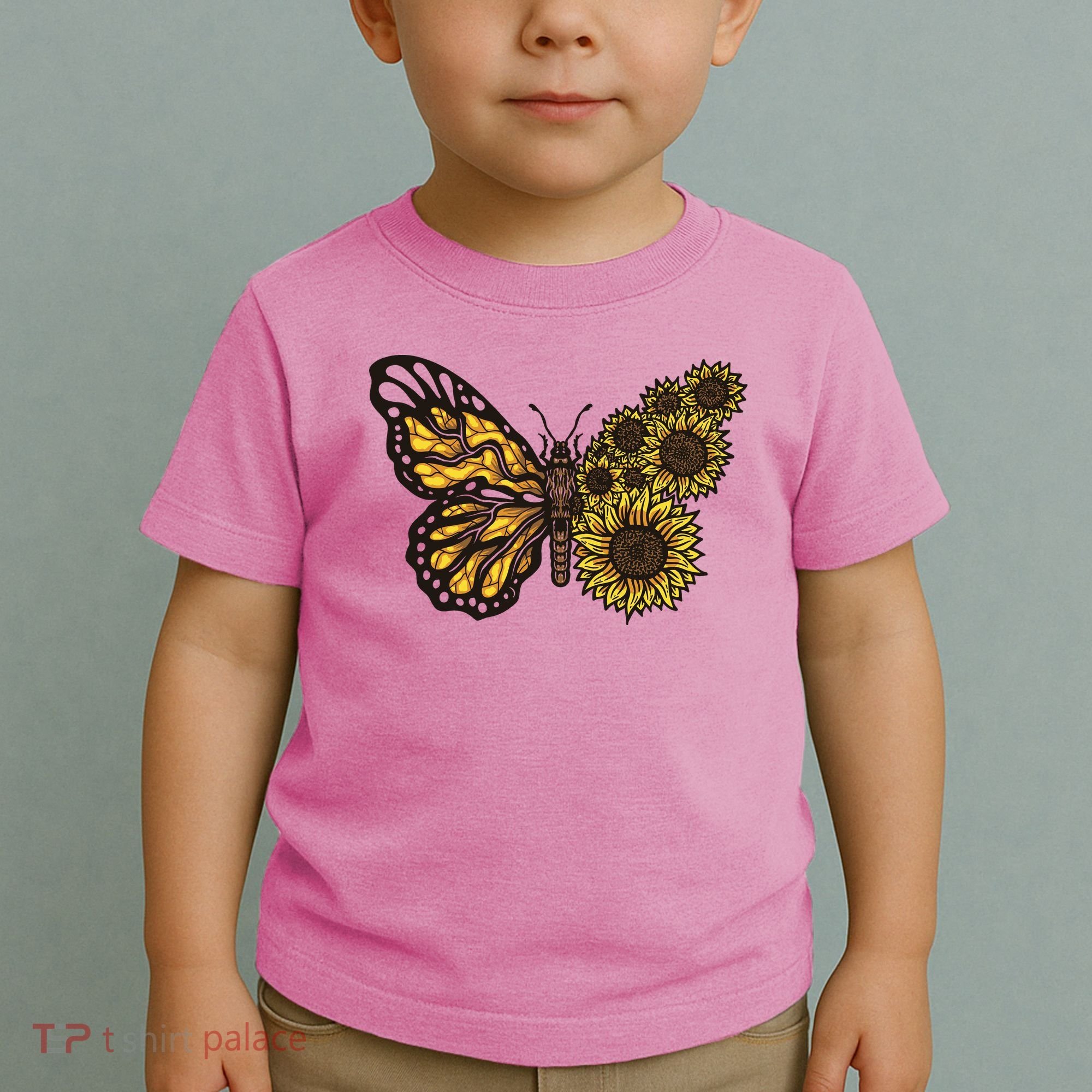 Sunflower Butterfly Toddler T-Shirt