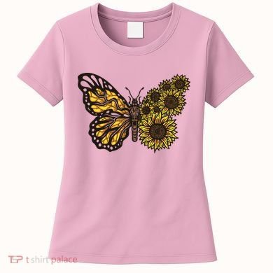 Sunflower Butterfly Women's T-Shirt