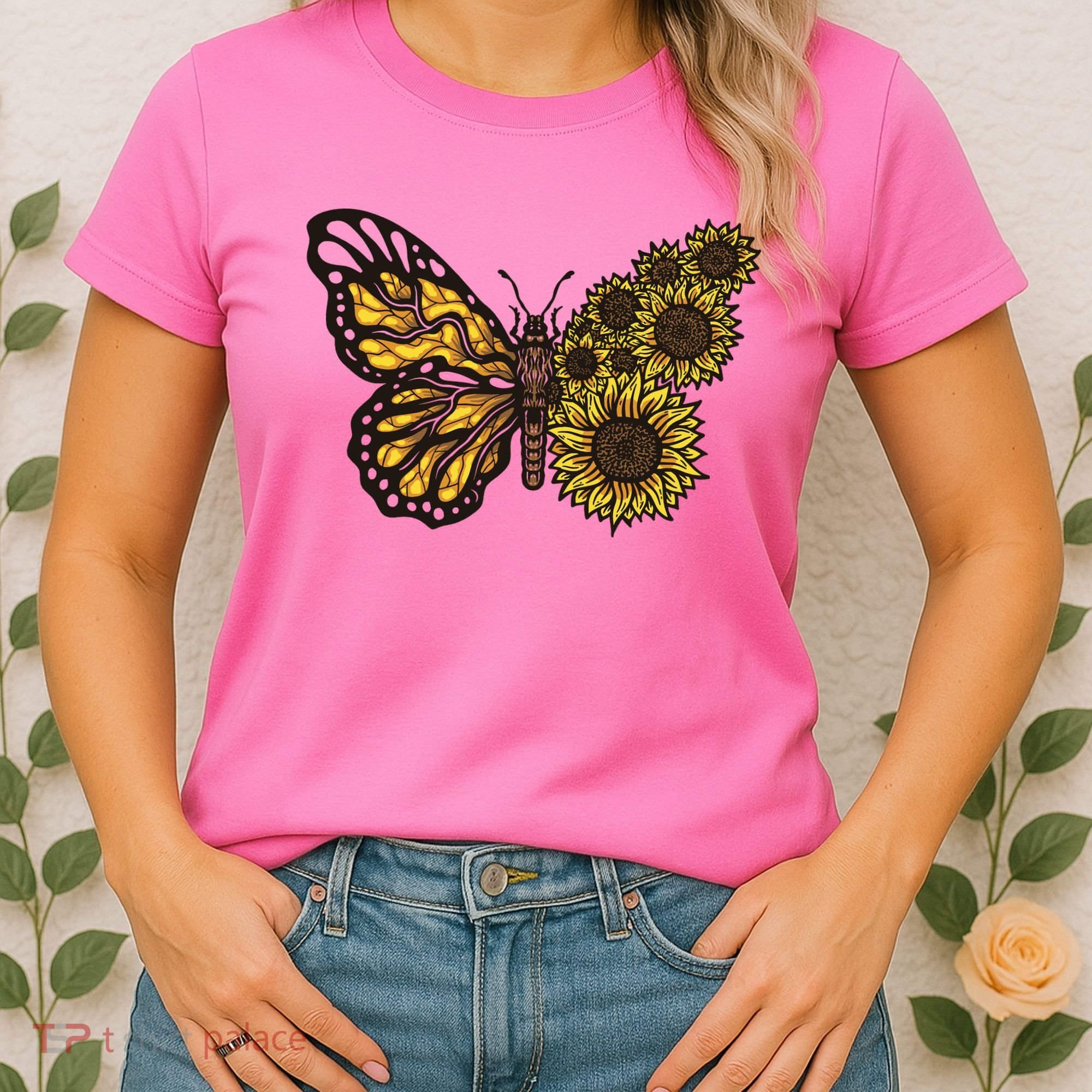 Sunflower Butterfly Women's T-Shirt