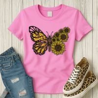 Sunflower Butterfly Women's T-Shirt thumb 3