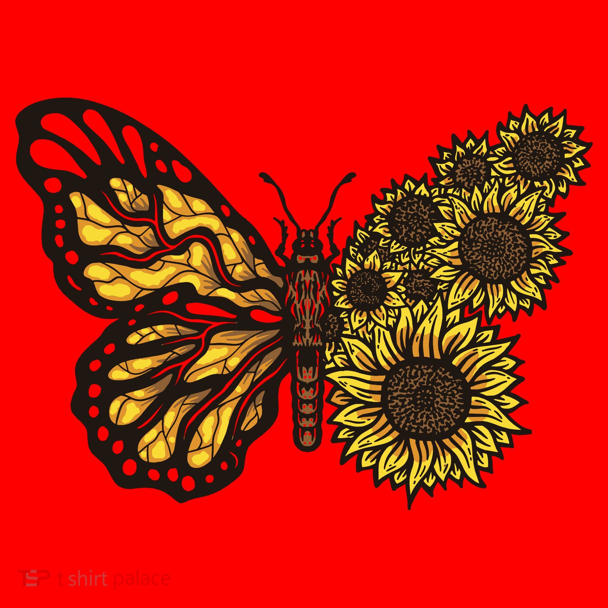 Sunflower Butterfly Santa Hat