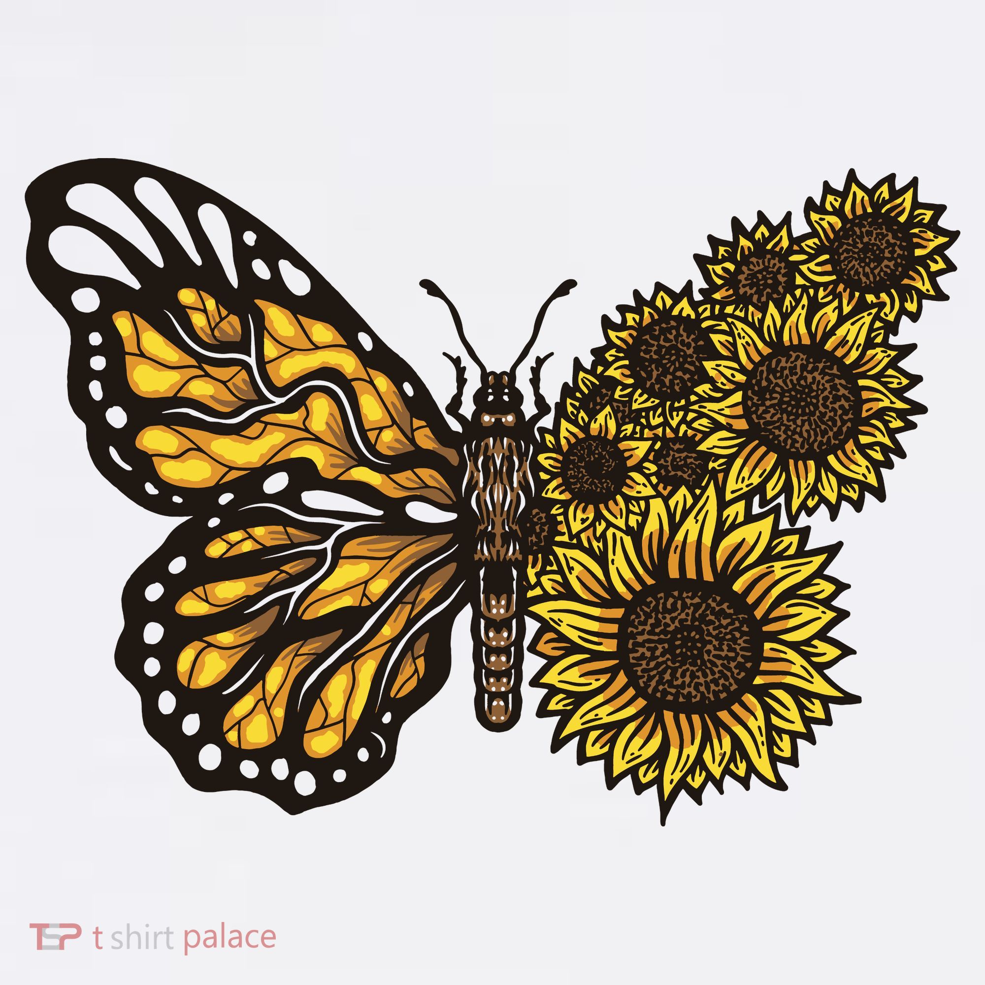 Sunflower Butterfly Bucket Hat