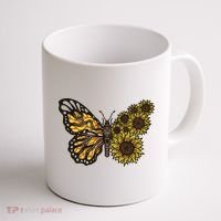 Sunflower Butterfly Coffee Mug thumb 1