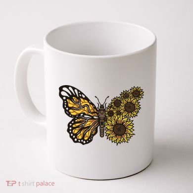 Sunflower Butterfly Coffee Mug