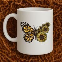Sunflower Butterfly Coffee Mug thumb 2