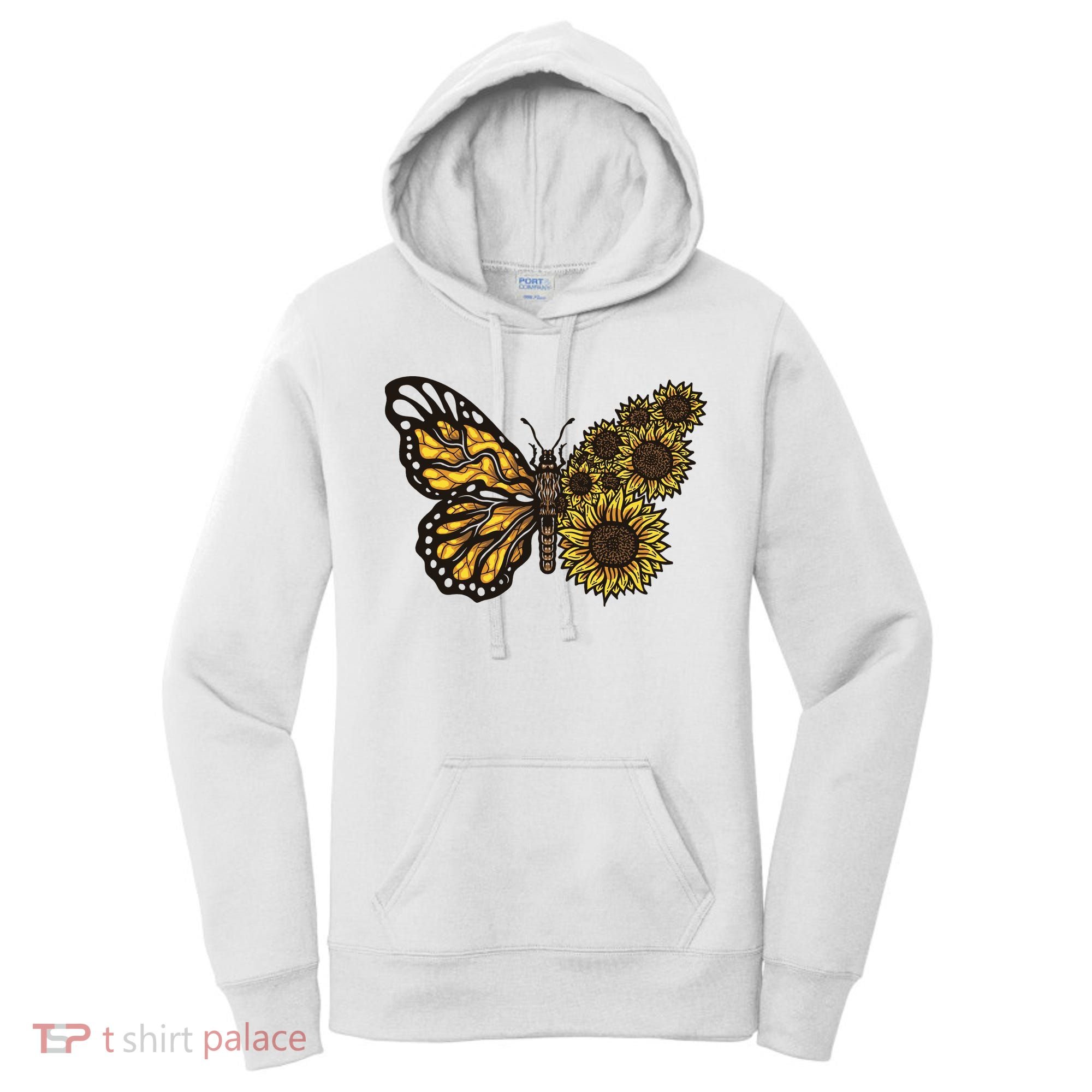 Sunflower Butterfly Women's Hoodie