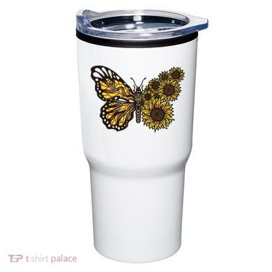 Sunflower Butterfly Tumbler