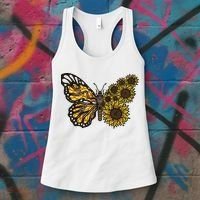 Sunflower Butterfly Women's Tank Top thumb 3