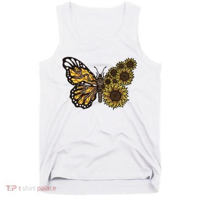 Sunflower Butterfly Tank Top