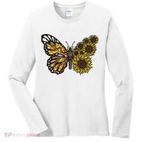 Sunflower Butterfly Women's Long Sleeve Shirt thumb 0