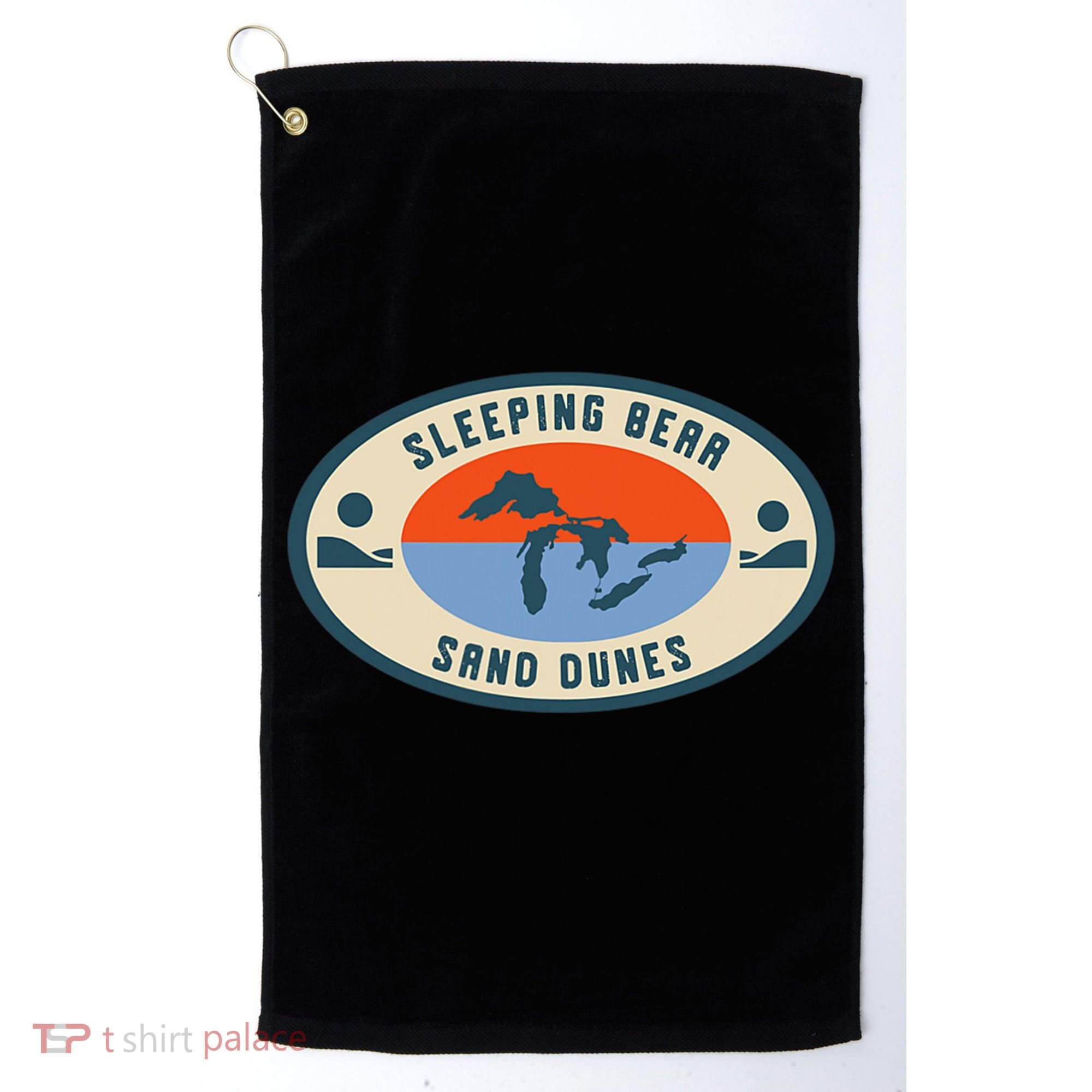 Sleeping Bear Sand Dunes Michigan Michigander Great Lakes Golf Towel
