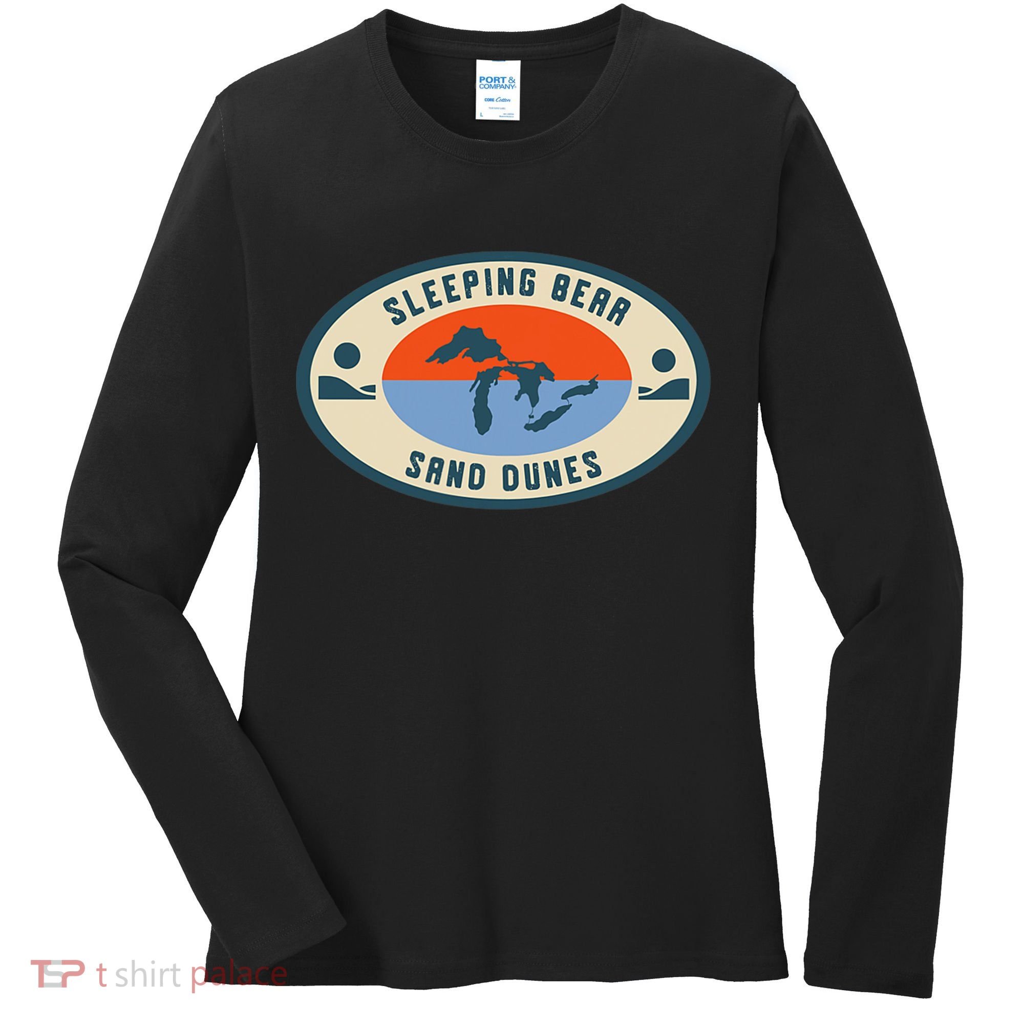Sleeping Bear Sand Dunes Michigan Michigander Great Lakes Women's Long Sleeve Shirt